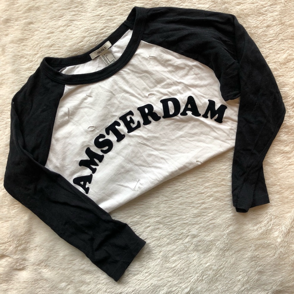 ON SALE “Destroyed” F21 Baseball Tee